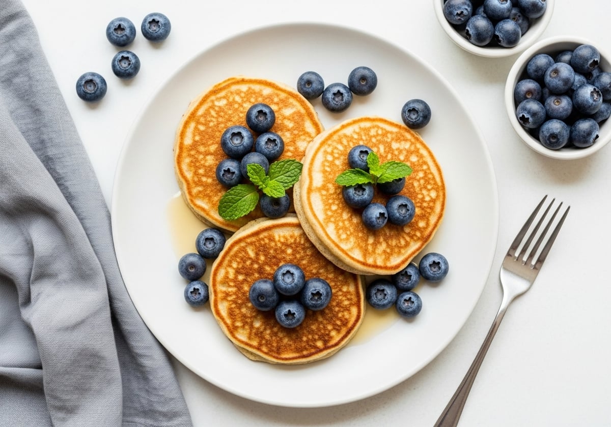 Almond Flour Pancakes with Blueberries - anti-inflammatory recipe