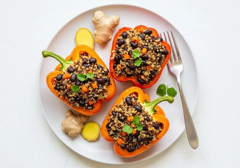 Anti-Inflammatory Stuffed Bell Peppers with Quinoa