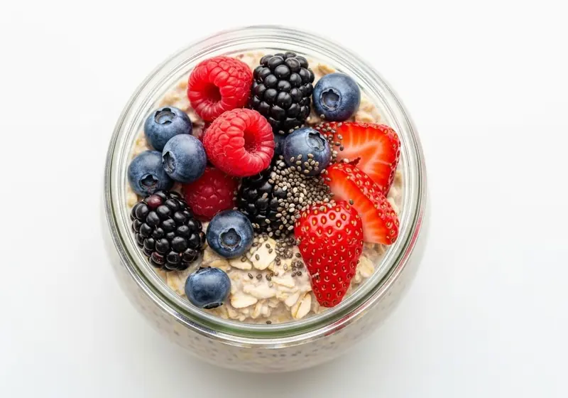 Overnight Oats with Berries and Chia Seeds - anti-inflammatory recipe