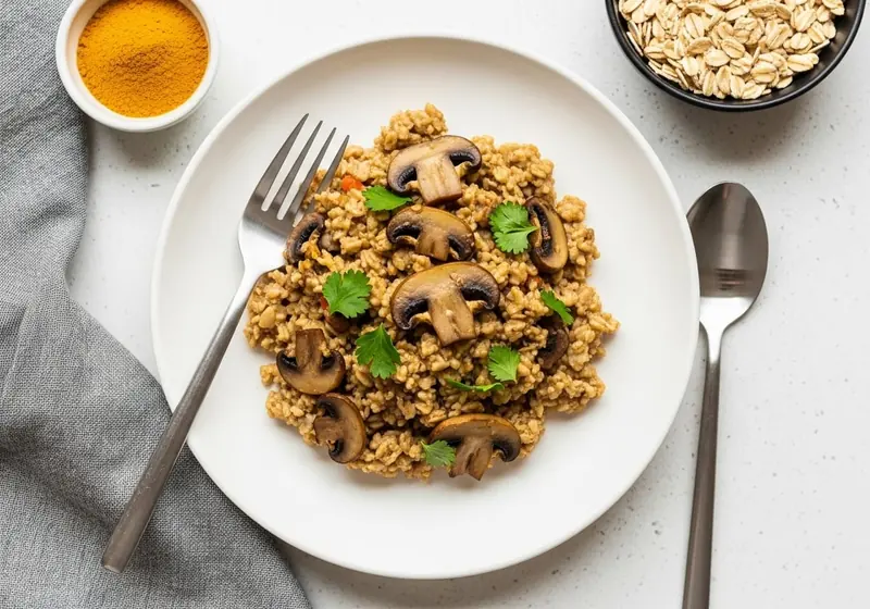 Savory Oatmeal with Mushrooms - anti-inflammatory recipe