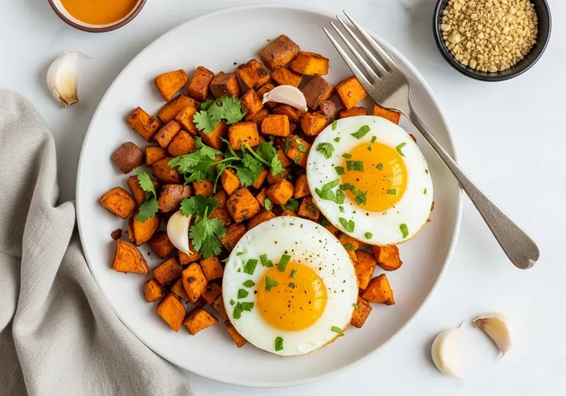 Sweet Potato Hash with Eggs - anti-inflammatory recipe