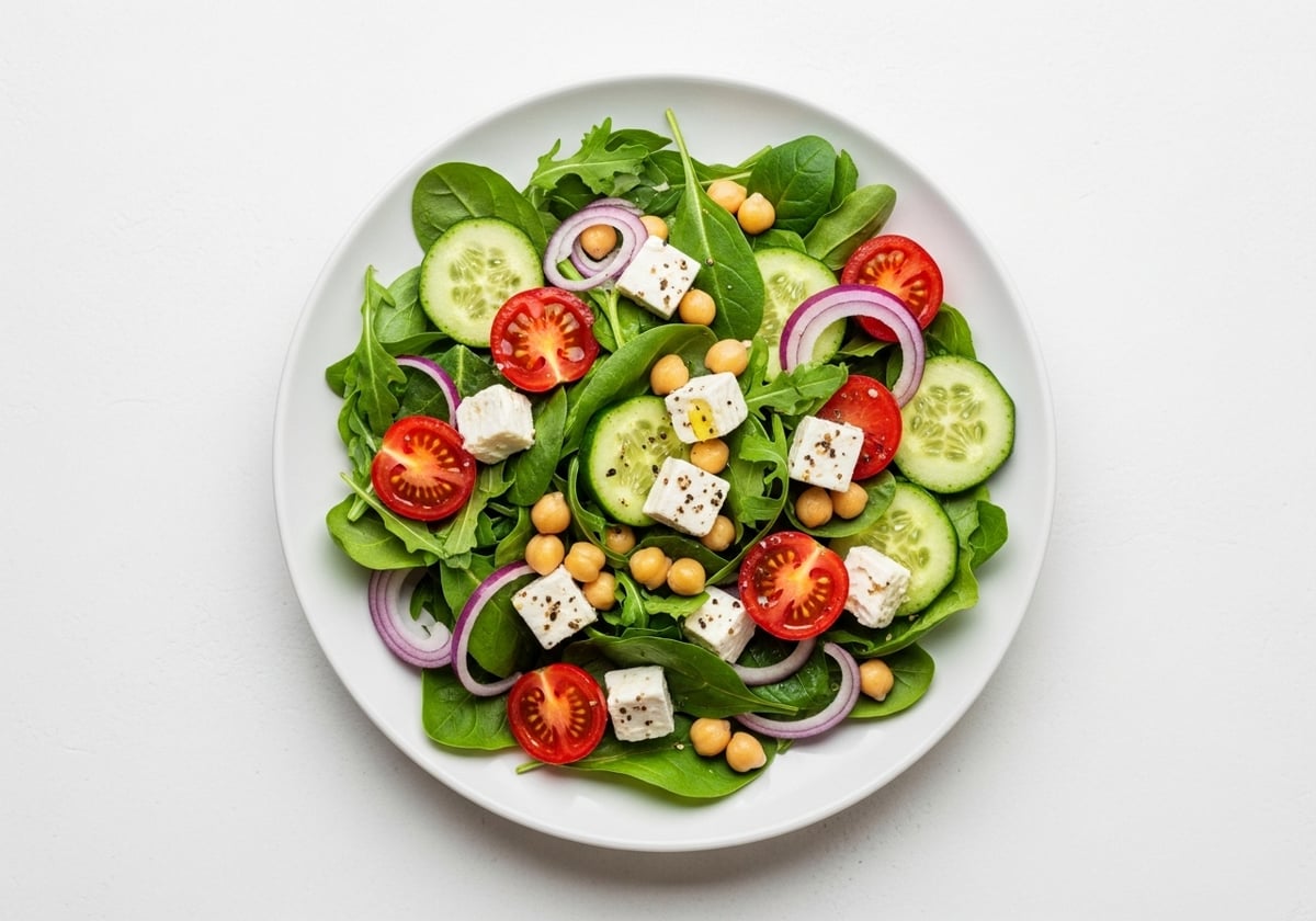 Greek Salad with Chickpeas - anti-inflammatory recipe