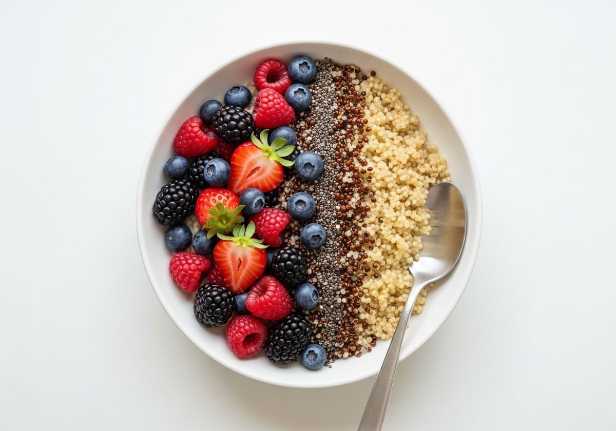 Quinoa Breakfast Bowl with Berries - anti-inflammatory recipe
