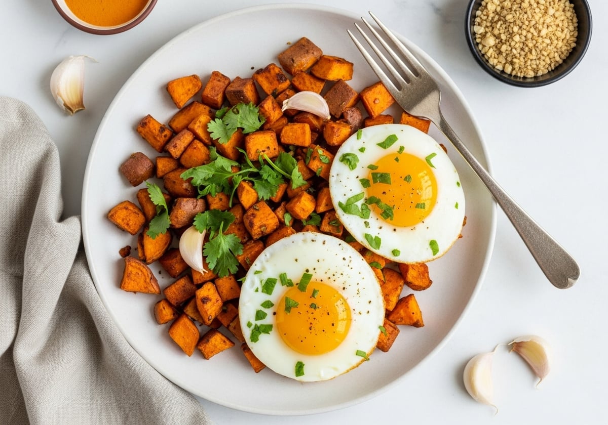 Sweet Potato Hash with Eggs - anti-inflammatory recipe